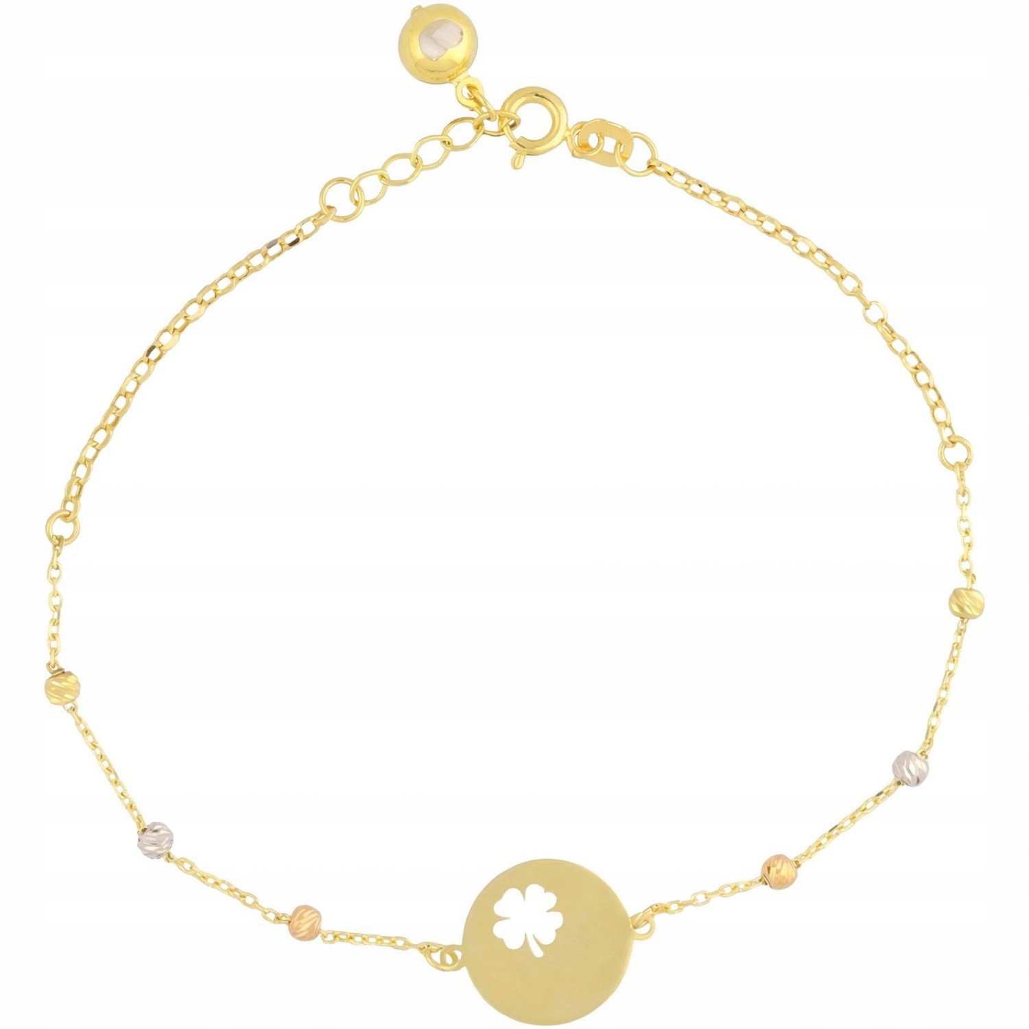 Dámský náramek Harf zlato 585 čtyřlístek