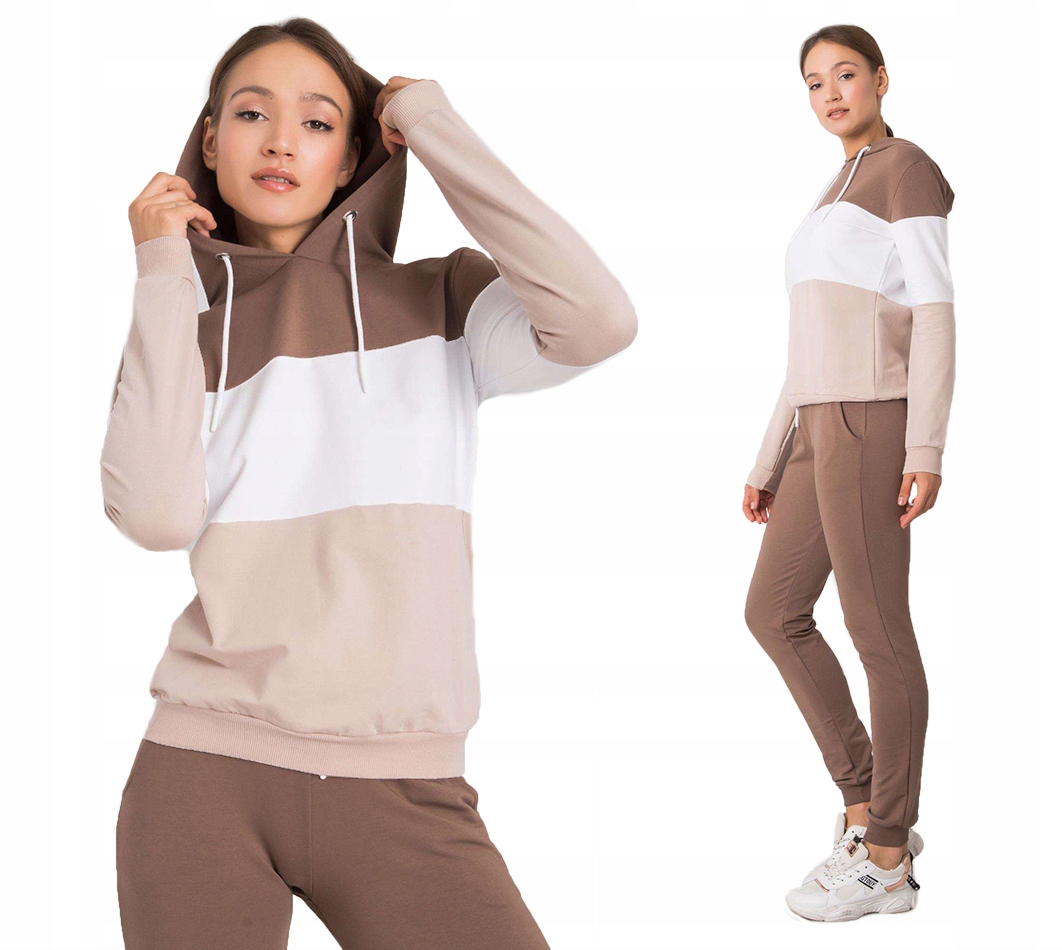

Dres komplet Damski kaptur 2-cz F794 brązowy S/m