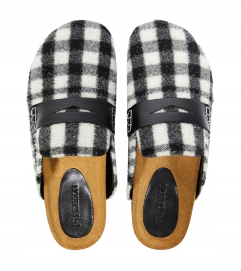 Jw Anderson Pánské Nazouváky Kostkované Pantofle S Páskem 41 3CC