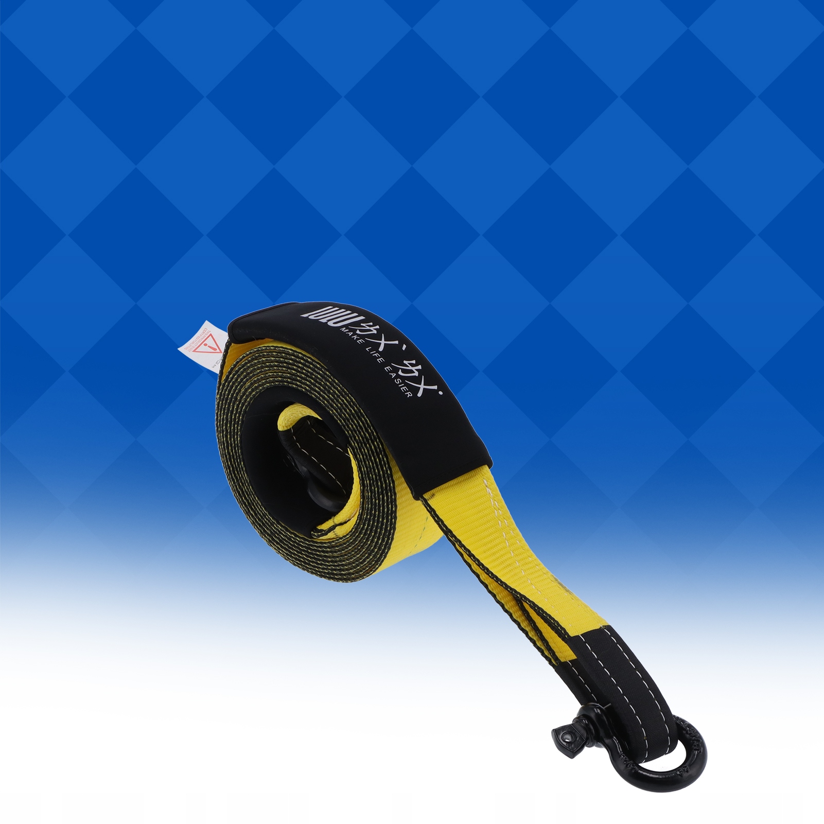 LINKA HOLOWNICZA LINA PAS HOLOWNICZY 12 TONY ŻÓŁTY Długość maksymalna 6 m