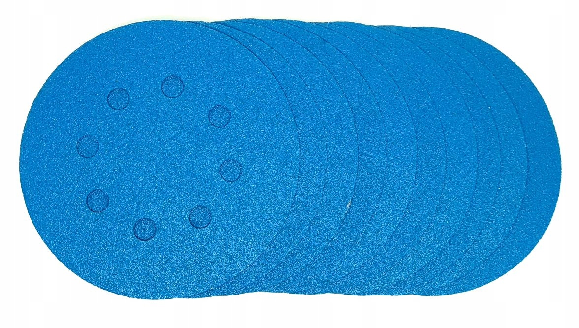 Krążek ścierny na rzep 125 mm 8 OTWORÓW P40 x10