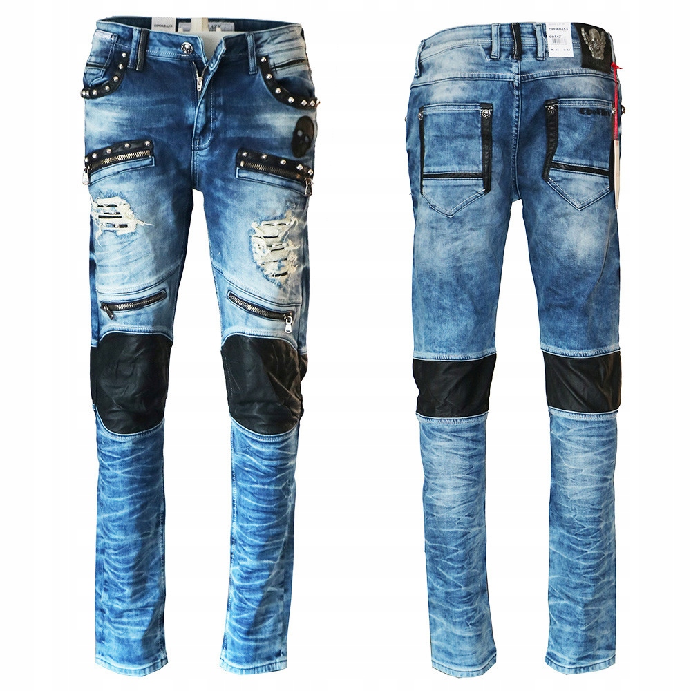 Cipo & Baxx kalhoty pánské CD342 L:34 slim fit jeans džíny 36 jeans