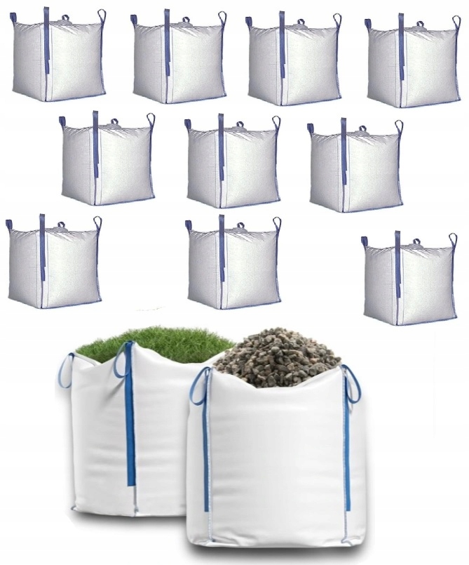 Big Bag Kontejnerové pytle 1000 kg na Suť 90x90x120cm 10 ks