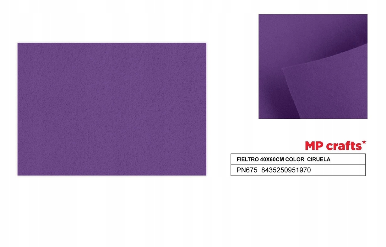 Filc dekoracyjny 1-1,2 mm 40x60cm ciemna śliwka