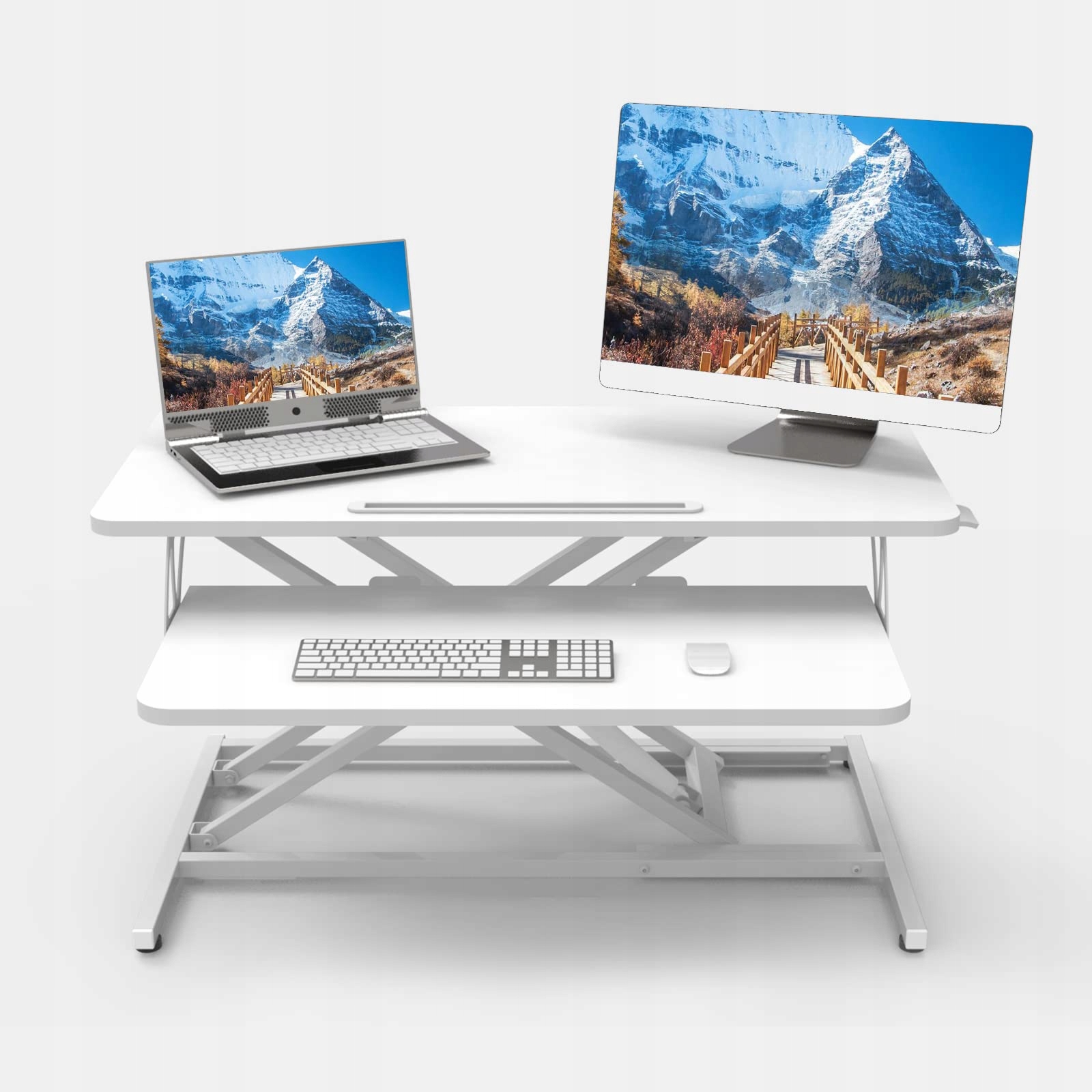 Ergomaker Konvertor na stojaci stôl s nastaviteľnou výškou biely-32"/81 cm
