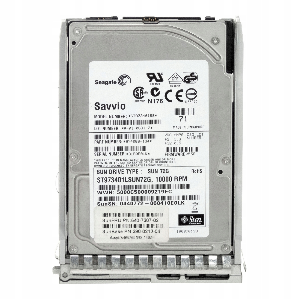 Sun 540-7307-02 73GB 10K 8MB Sas 2.5'' ST973401LSUN72G