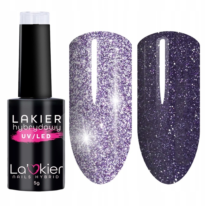 

Lakier hybrydowy do paznokci Flash brokatowy efekt