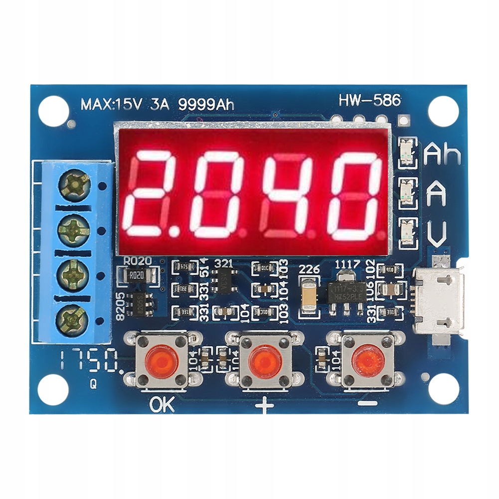 TESTER POJEMNOŚCI AKUMULATORÓW OGNIW 18650 Li-ion Rodzaj balanser