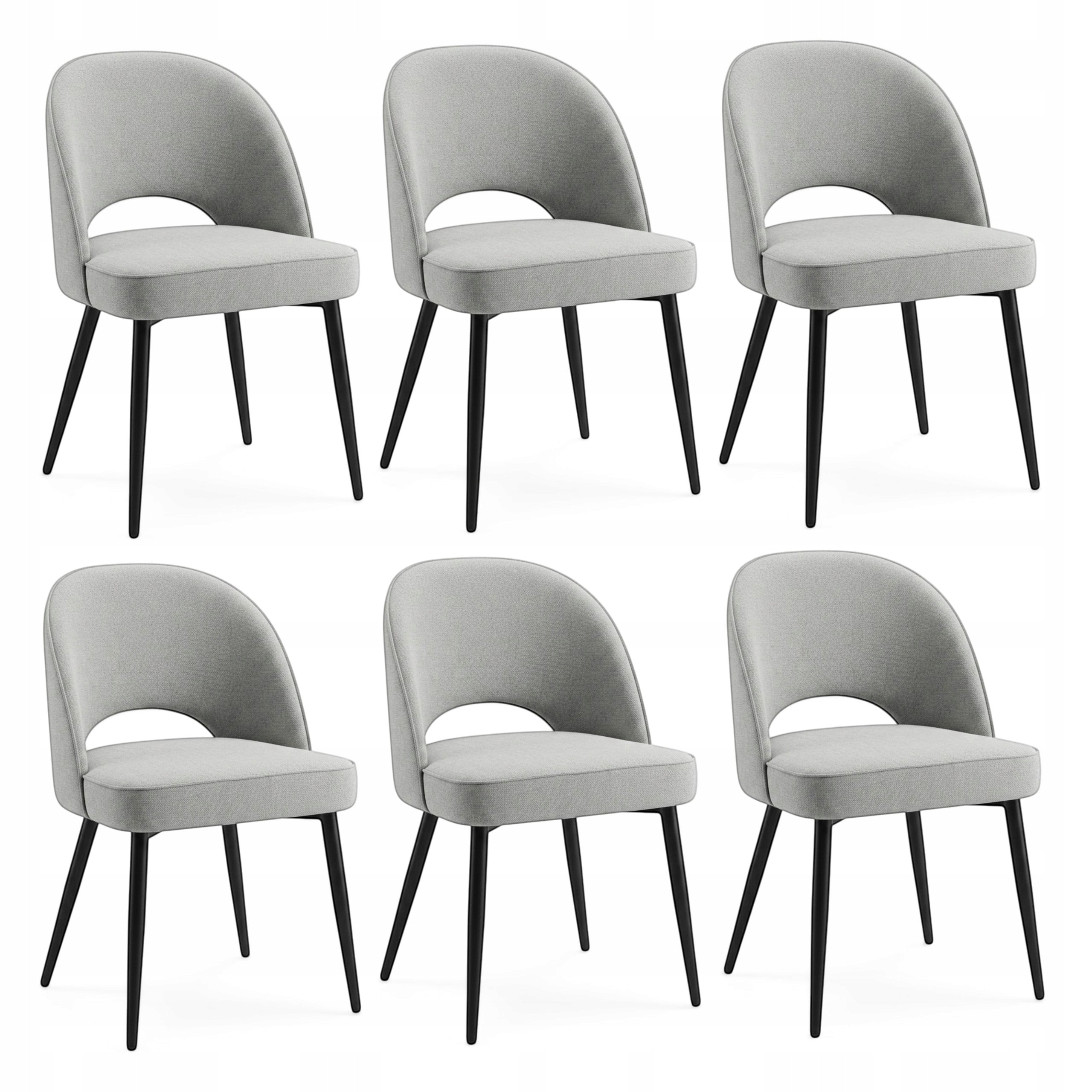 Jídelní židle do obývacího pokoje Kuchyňské židle čalouněné moderní šedou moderní 6