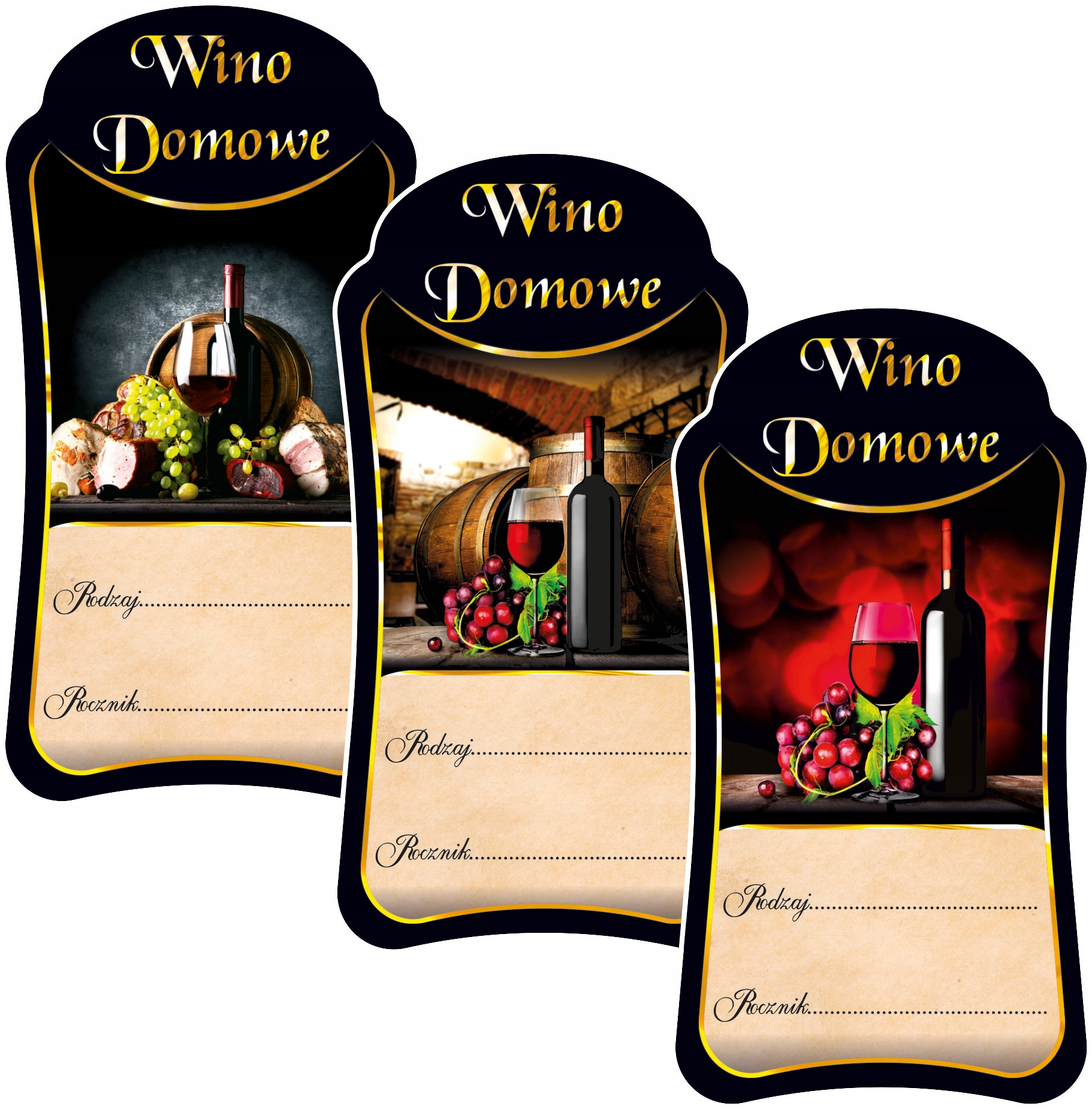 

10X Etykiety Premium Samoprzylepne Na Wino Domowe