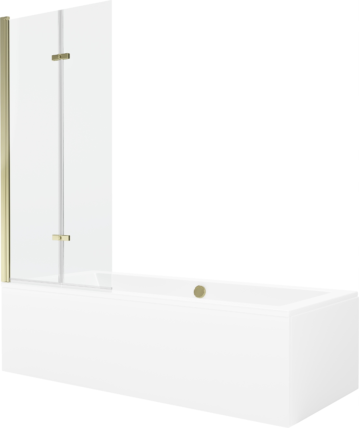 Mexen Cube Wanna 170 x 80 CM Obudowa Akrylowa Parawan Castor 80 CM Złoty