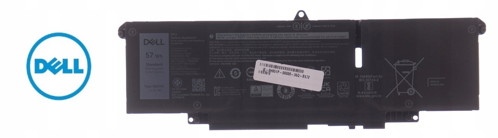 Baterie Dell Latitude 7340 7440 7640 Model: 66DWX