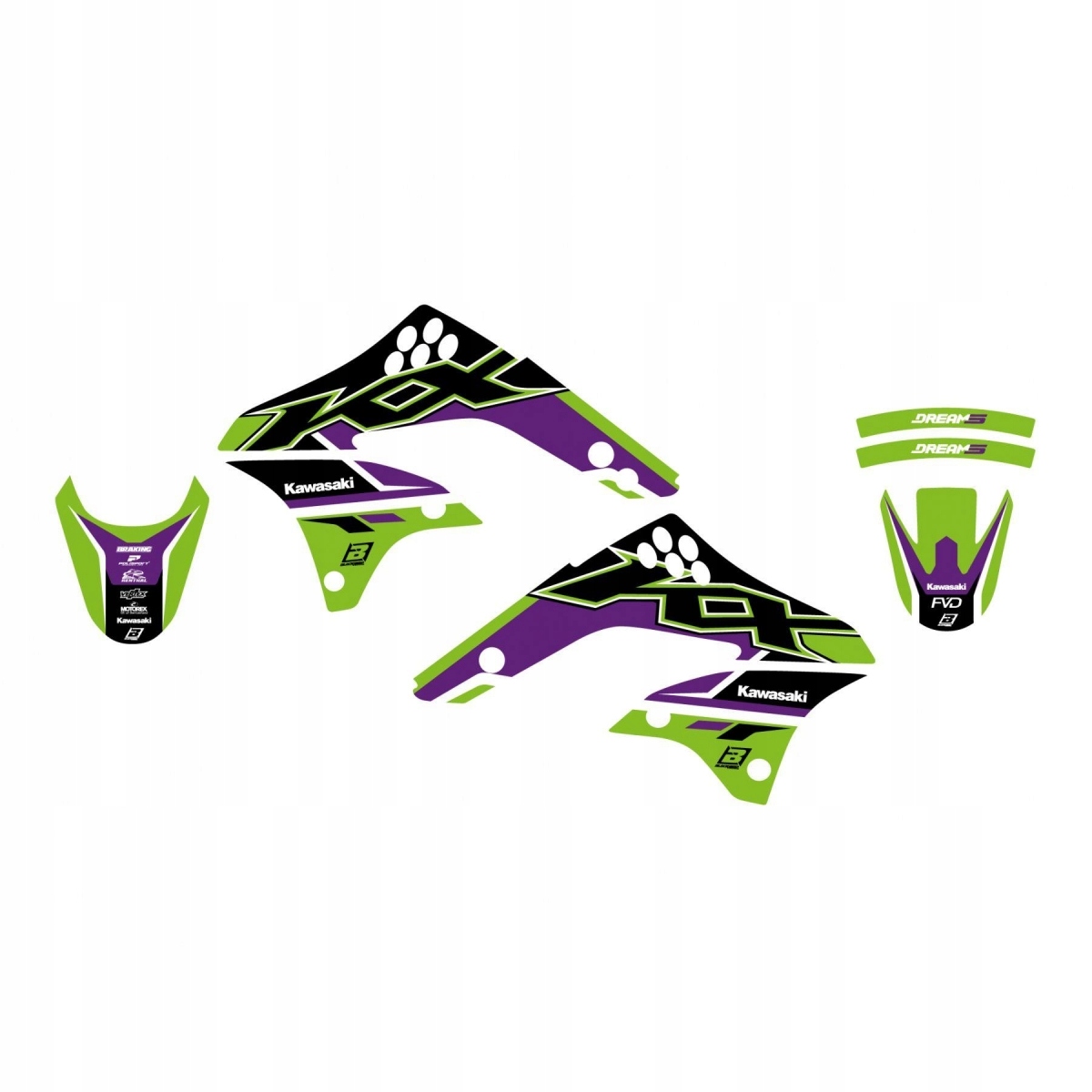 Blackbird Sada Nálepiek (oklein) Kawasaki Kx 450F 06-08 Dream 5