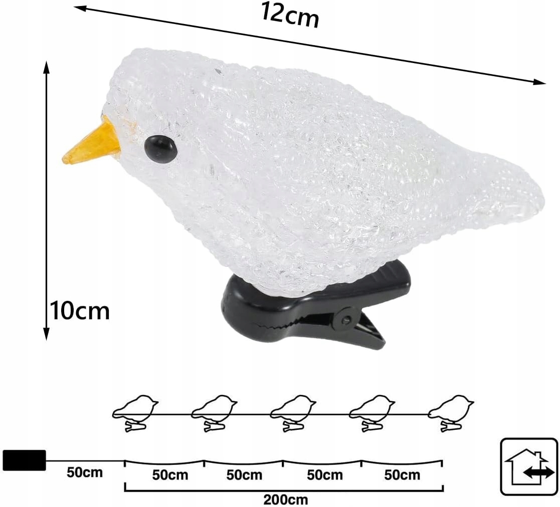 PTASZKI LAMPKA SOLARNA OGRODOWA LED OZDOBA PTAKI WRÓBEL LAMPKI SOLARNE Marka inna
