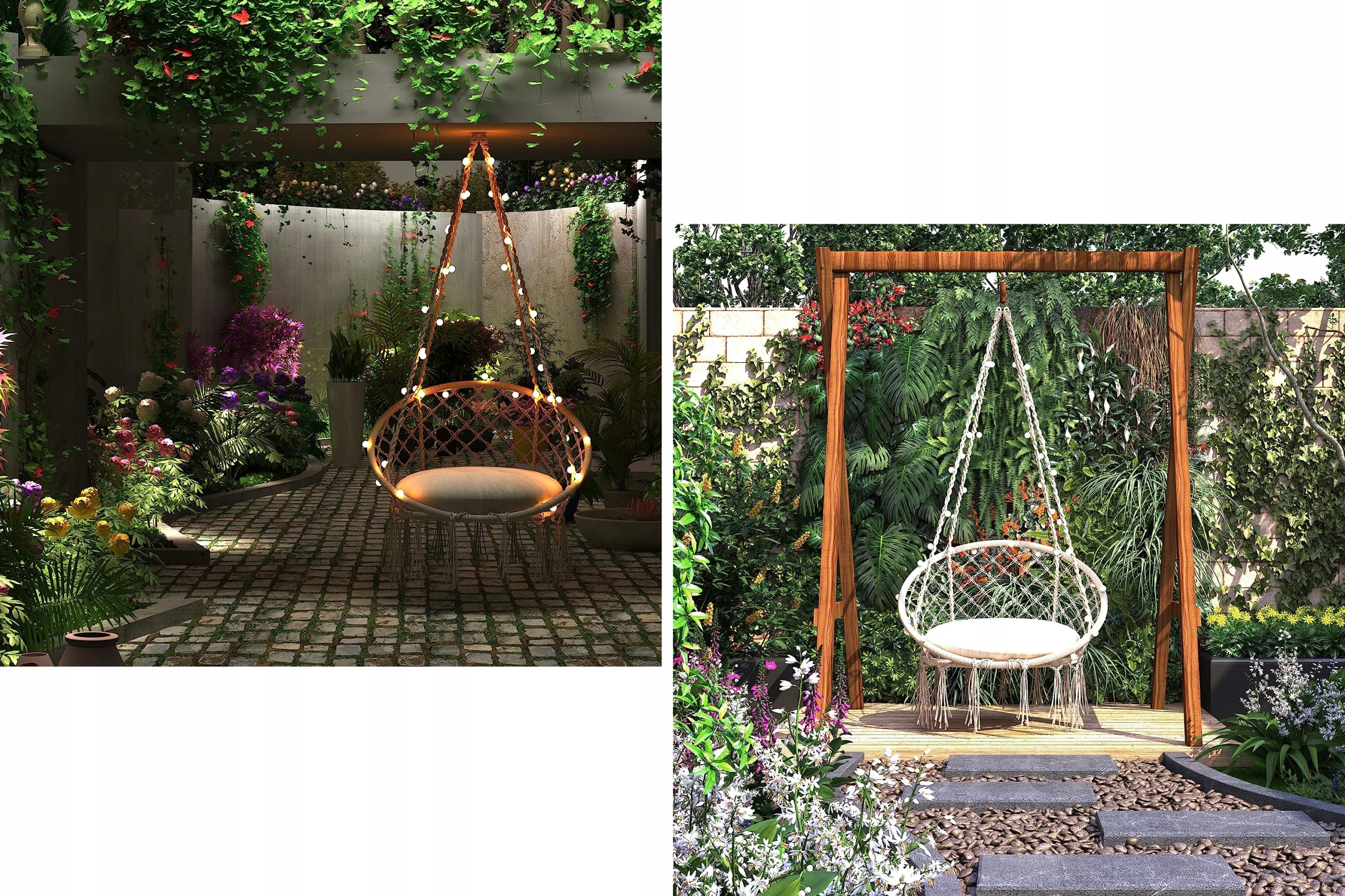 HUŚTAWKA OGRODOWA BOCIANIE GNIAZDO FOTEL WISZĄCY DO POKOJU/OGRODU Stan opakowania oryginalne