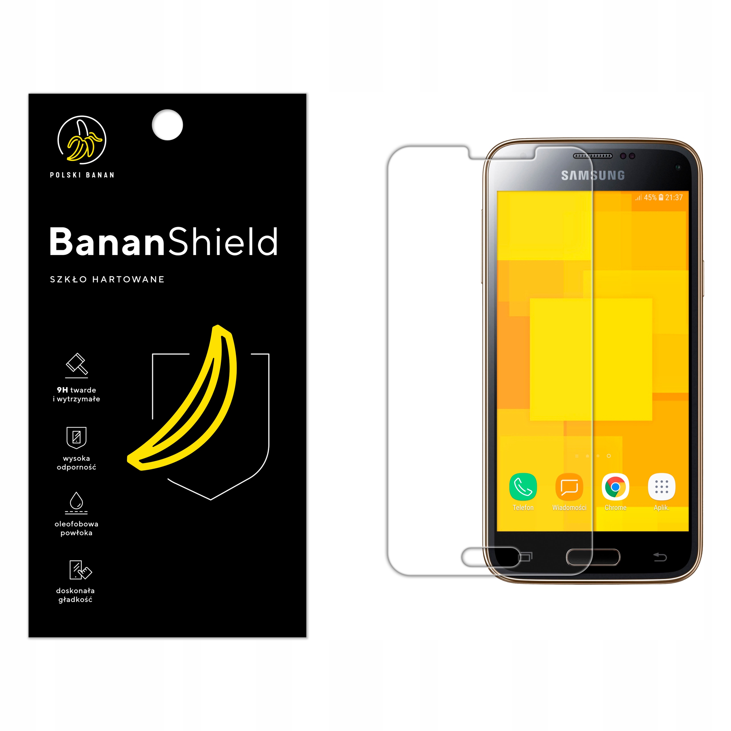

Szkło Hartowane Polski Banan 9H do Samsung S5 mini