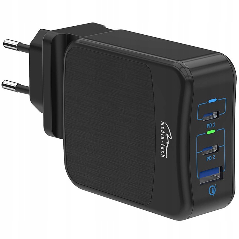 

Ładowarka sieciowa Media-Tech 65W Usb-a i 2x Usb-c