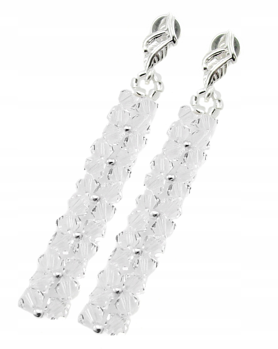 Arsylion srebrne kolczyki z kryształkami Crystal