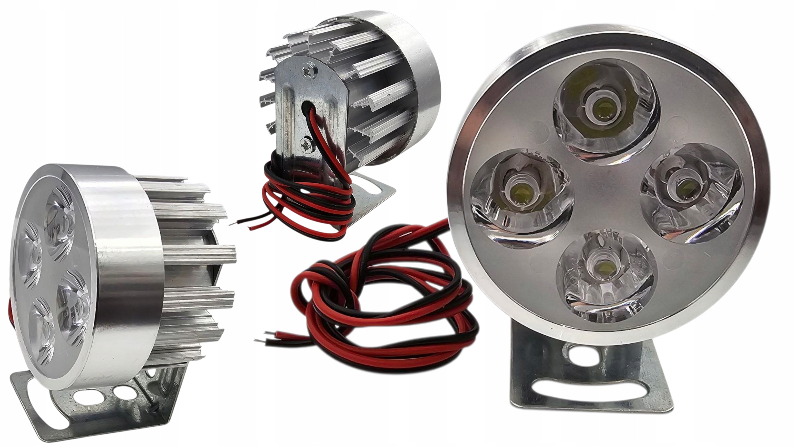 Halogen Motocyklowy Lampa Reflektor Motocyklowe Quad 2835SMD Srebrne