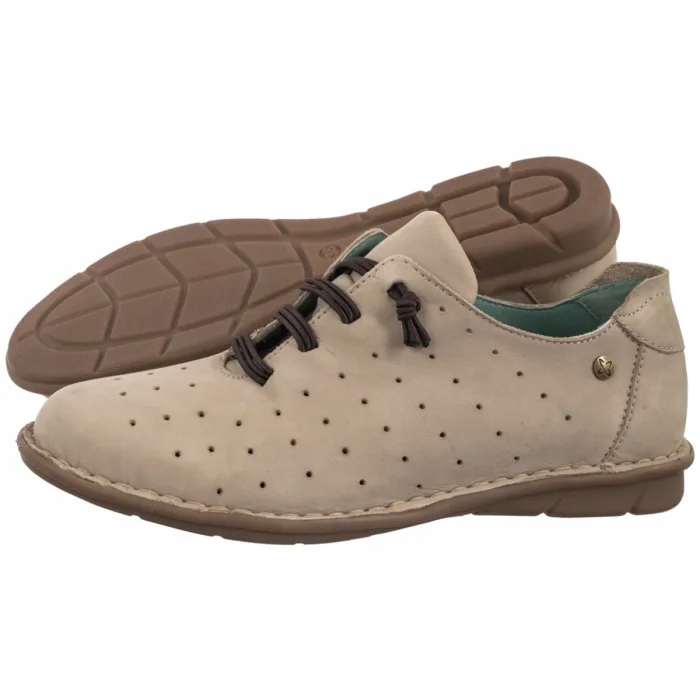 Polobotky Kožené Dámské Maciejka Béžové P6810-10/00-1