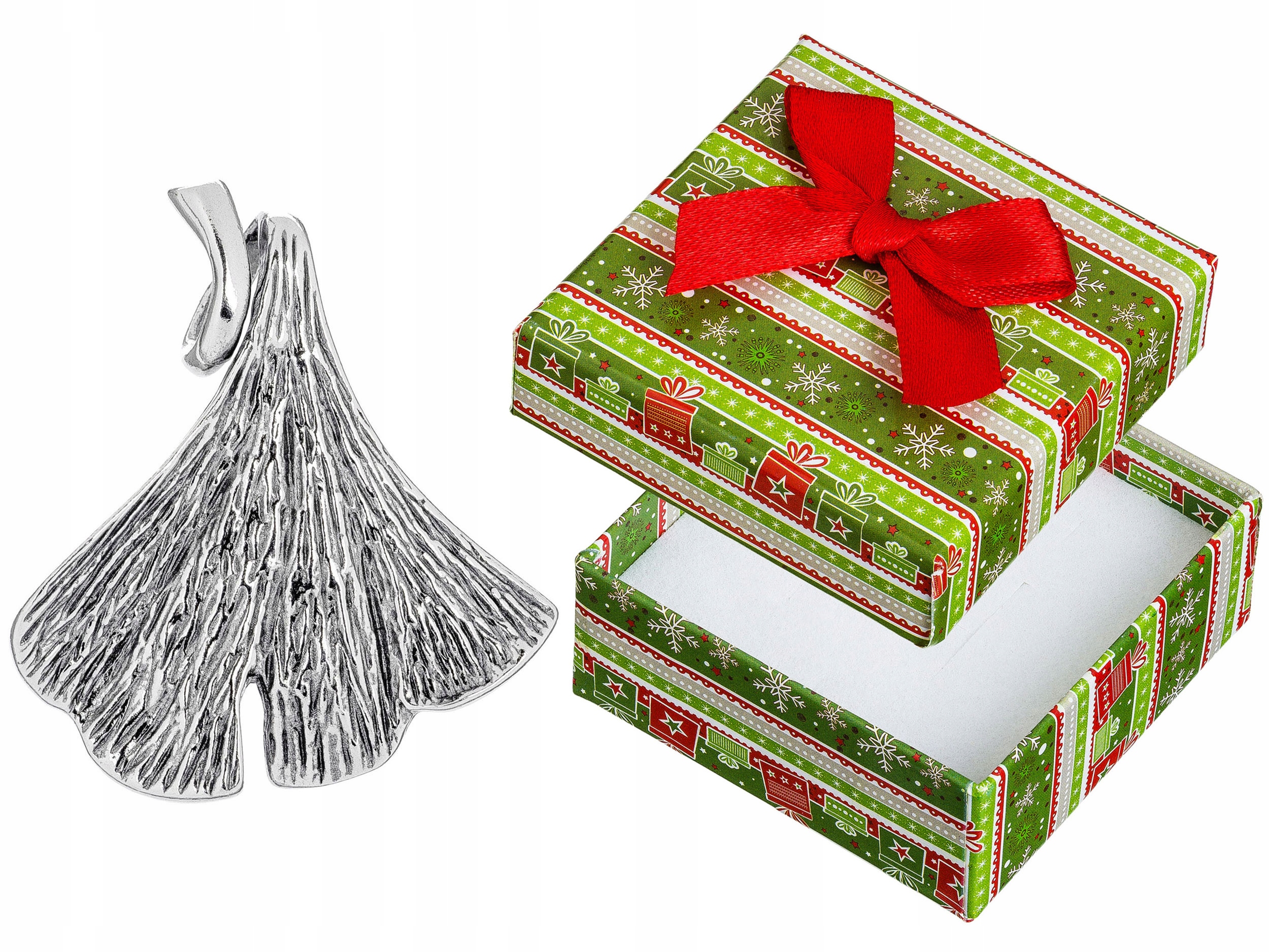 Velký stříbrný Přívěsek List ginkga Oxidovaný Stříbrný přívěsek Ginkgo