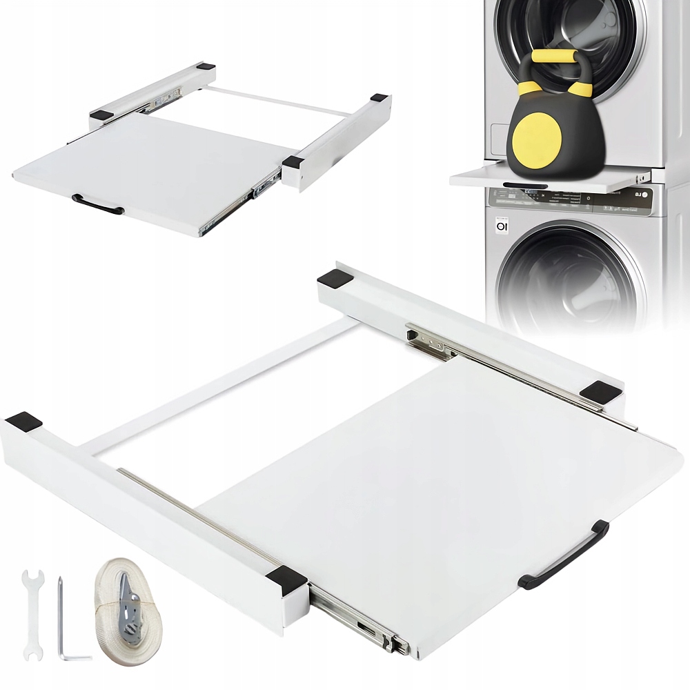 Łącznik Z Półką 38X50CM Pralka Suszarka 6M Sznur Kotwiący Montaż