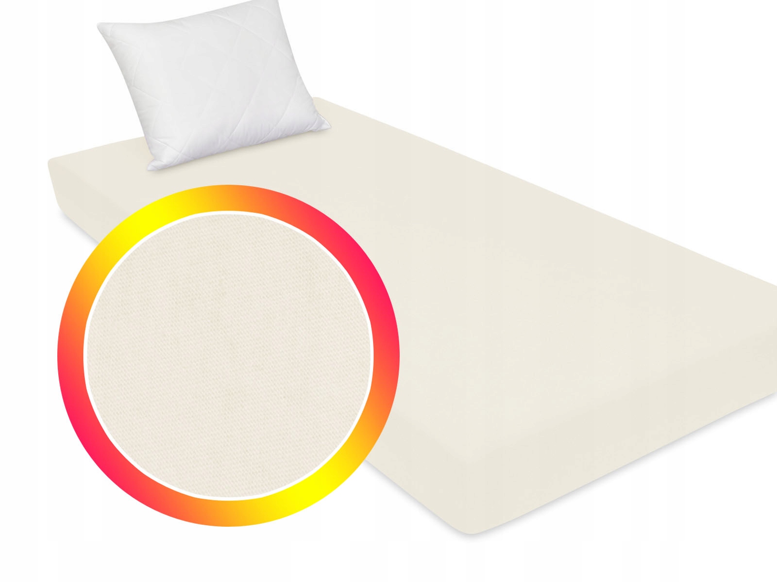 

Prześcieradło jersey bawełna ecru jasne 90x160 cm