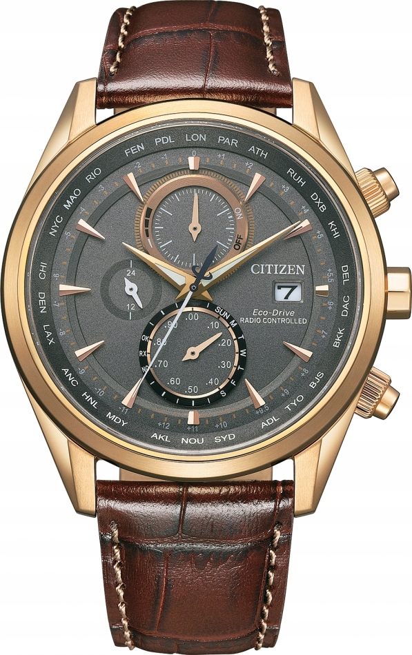 Zegarek męski Citizen AT8263-10H brązowy klasyczny