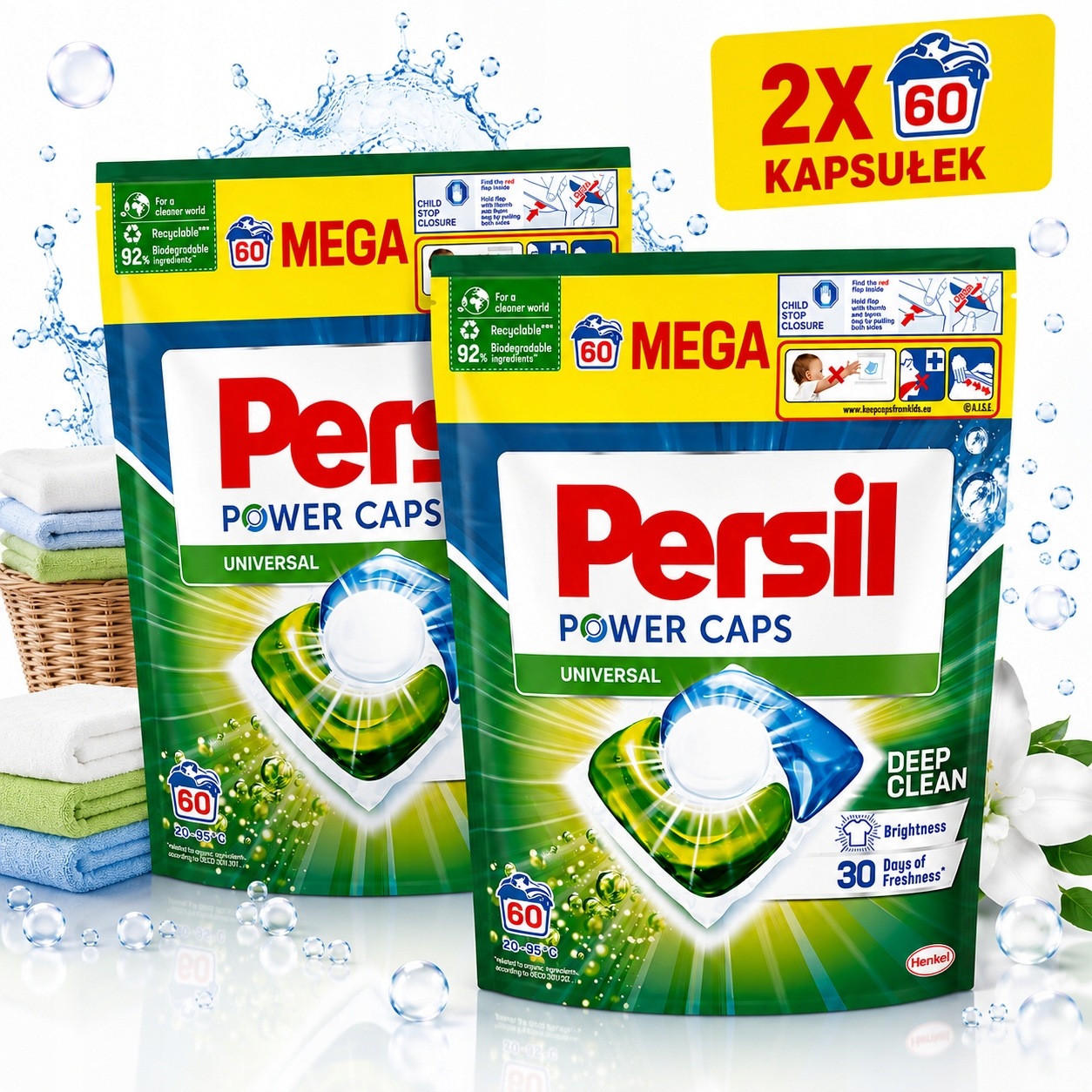 Persil Power Caps Universal kapsle na praní 2x 60 ks