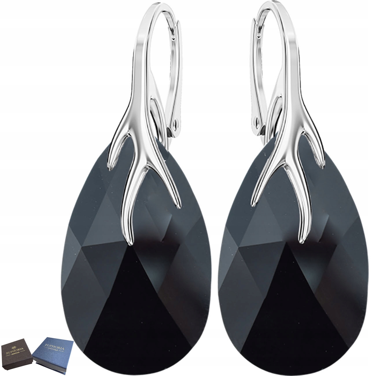 Dámské Stříbrné Náušnice 925 Křišťál Závěsné Stříbrné šperky pro ženy