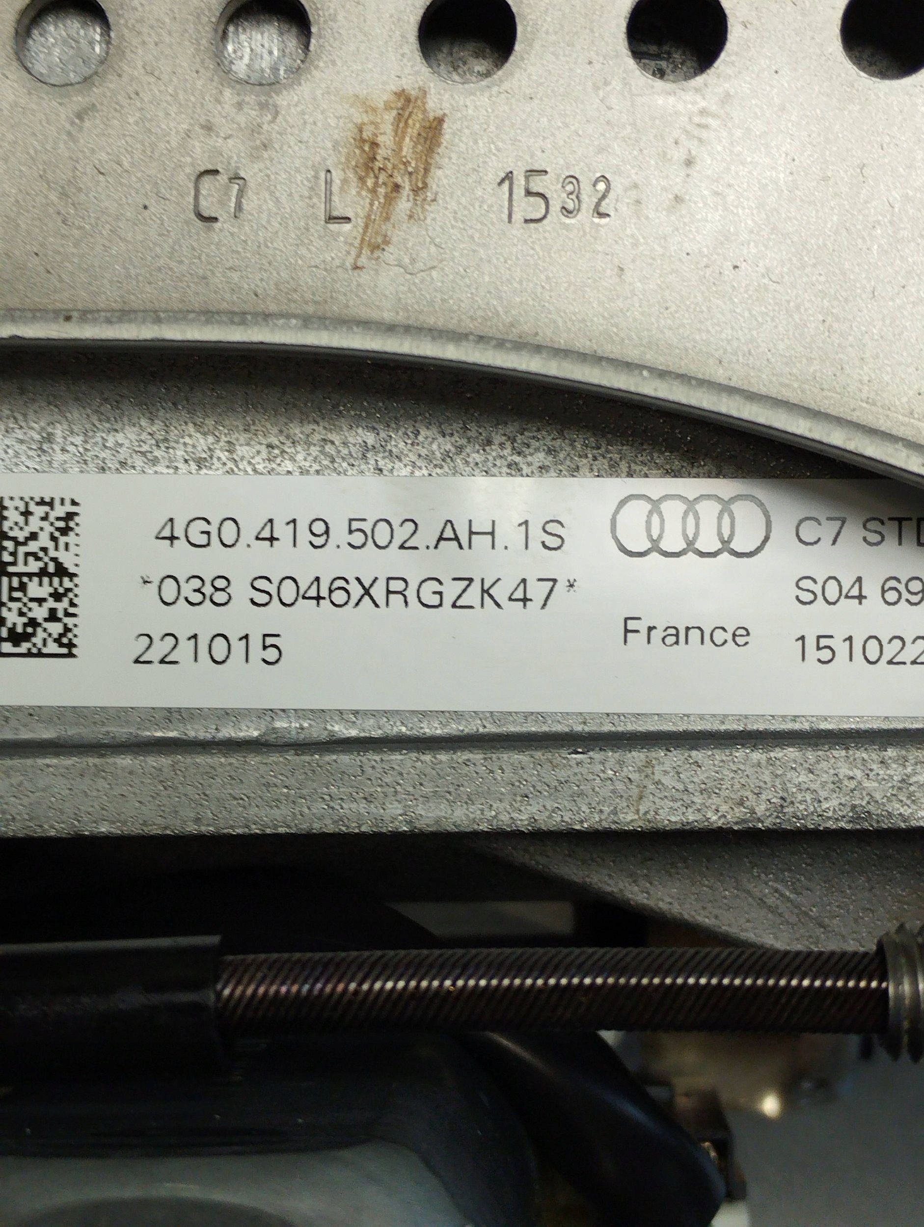 Audi A7 4G 2016 3.0 TDI steering wheel rod 4G0419502AH