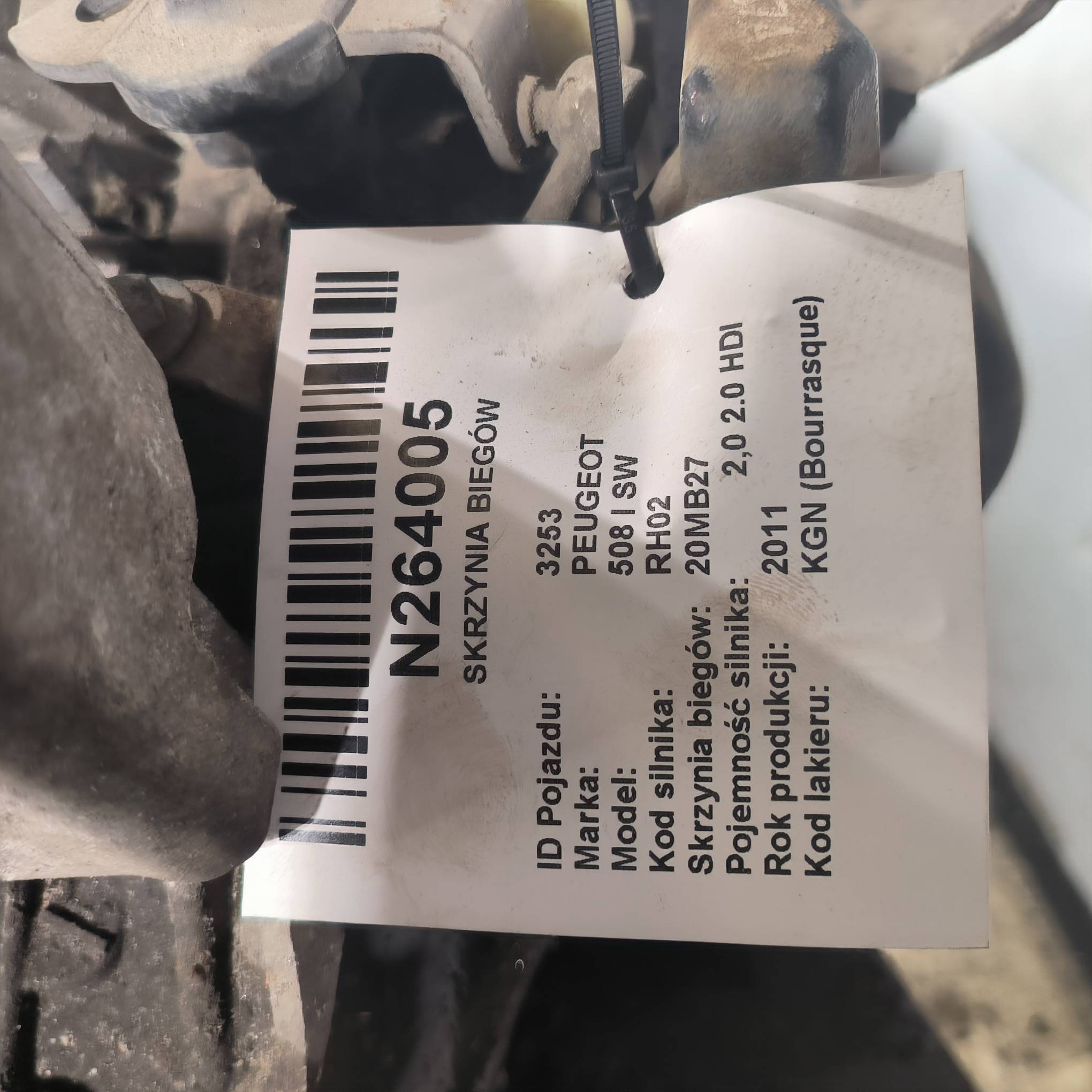 CAMBIO 20MB27 2.0 HDI PEUGEOT 508 e SW