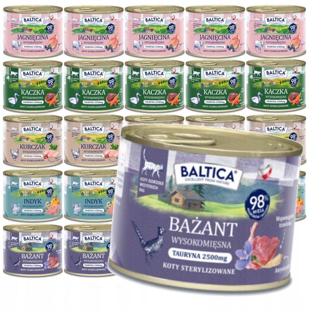 Levně Baltica Flavors of the Regions Mix Chutí 24x185g Vlhké Krmivo pro sterilizované kočky