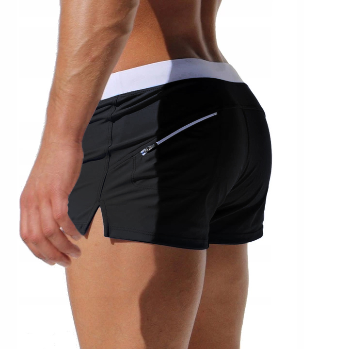 KĄPIELÓWKI SZORTY KĄPIELOWE BOKSERKI CZARNE - M