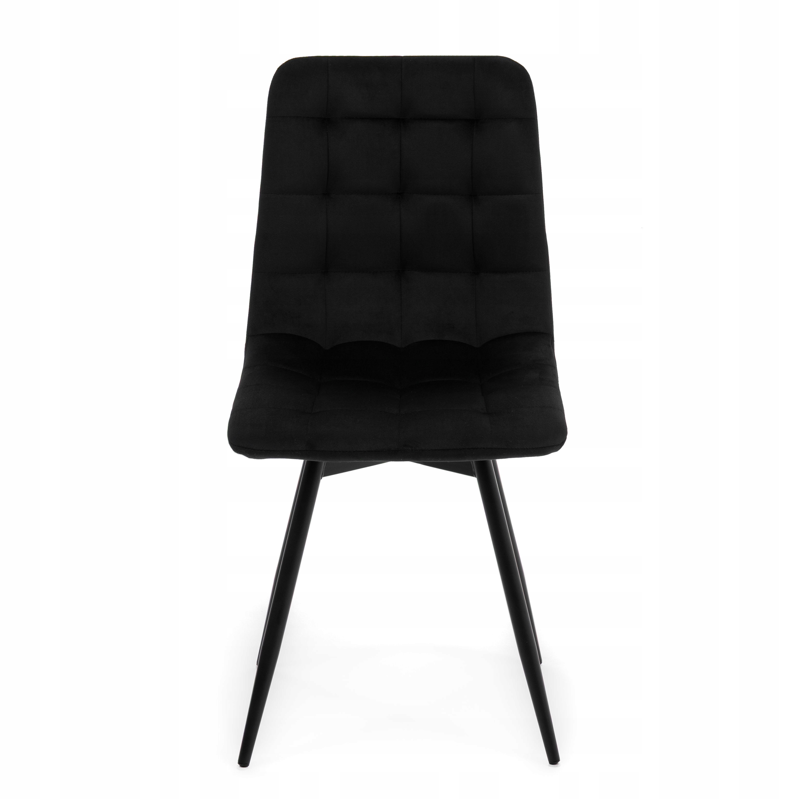 Krzesło Tapicerowane Obrotowe Do Salonu Jadalni Arco Welurowe Czarne