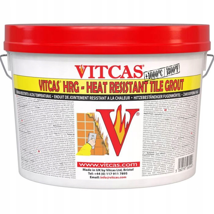 

Fuga żaroodporna Vitcas 1000°C 2,5kg Biała