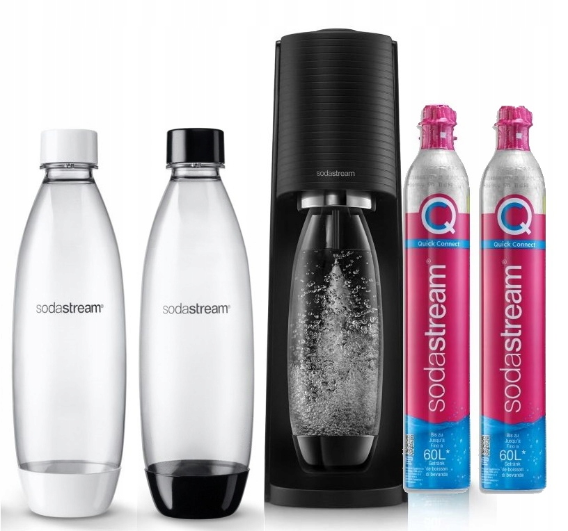 Saturátor perlivej vody Sodastream Soda Terra čierny 2x fľaša 2x bombička