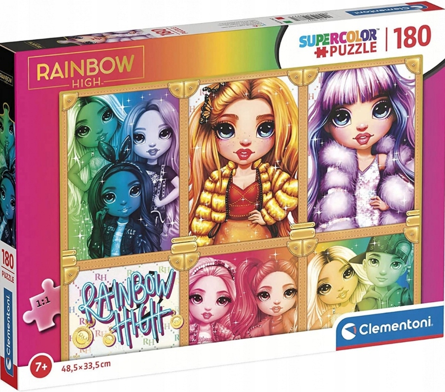 

Puzzle 180 El Tęczowe Lalki Rainbow High Supercolo