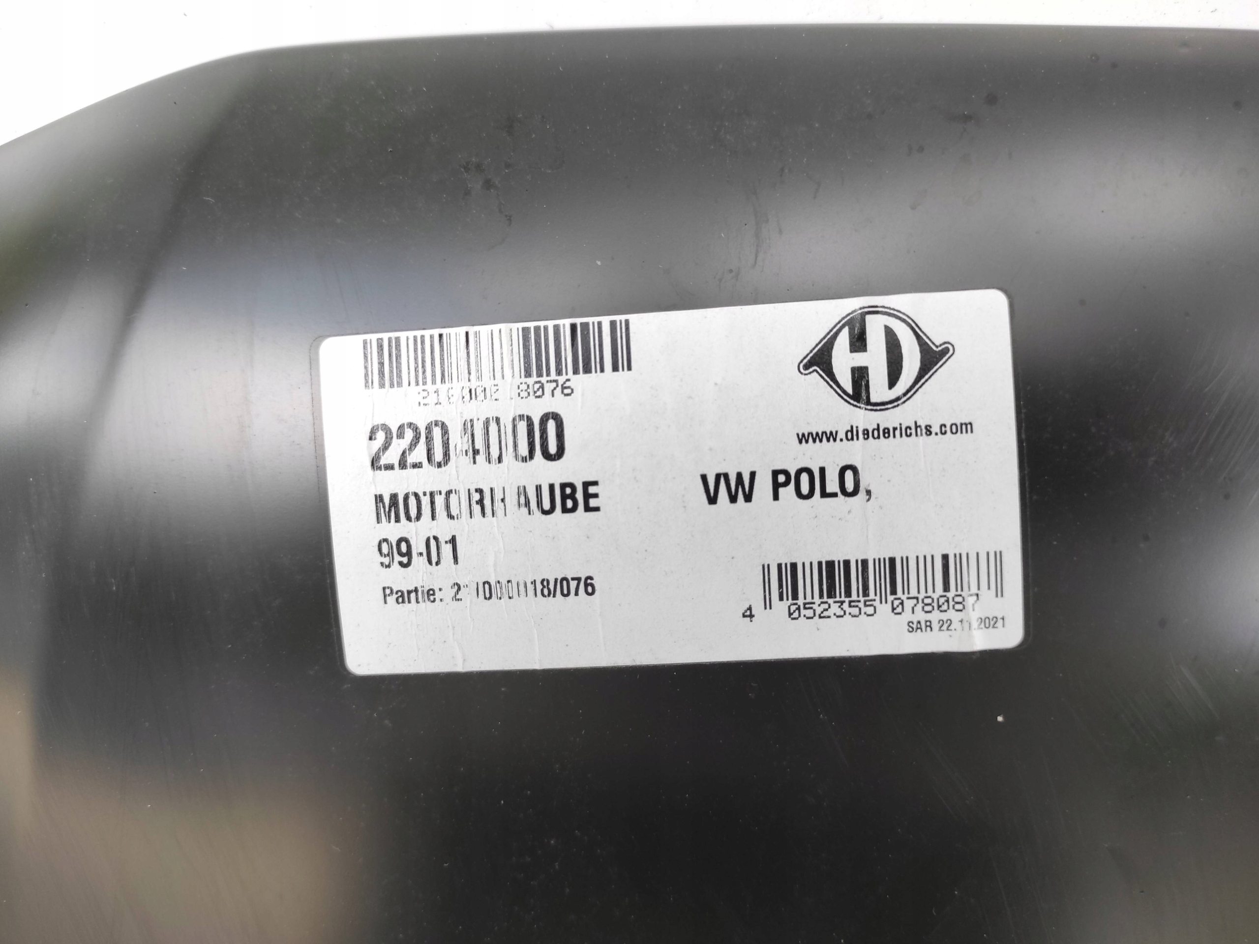 MASKA POKRYWA SILNIKA VW POLO 6N2 2204000 Typ samochodu Samochody osobowe