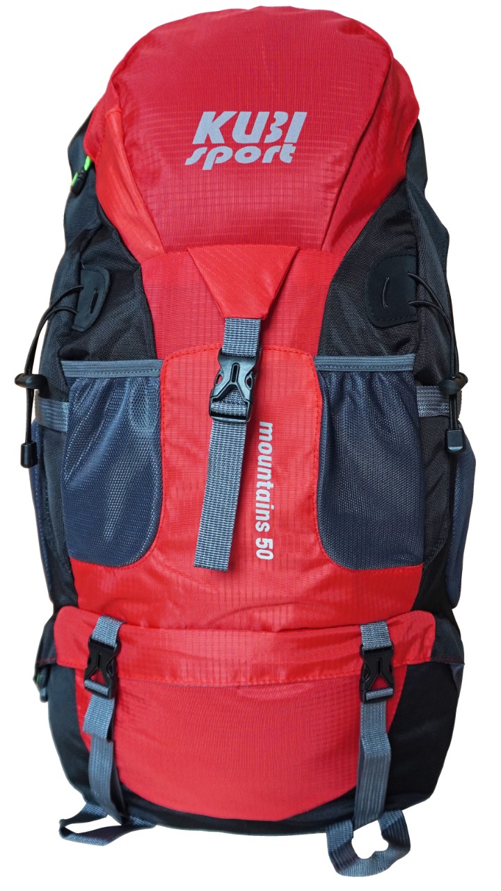 Batoh pro turistiku pro ženy, pánský, červený, prostorný Kubisport 50 L