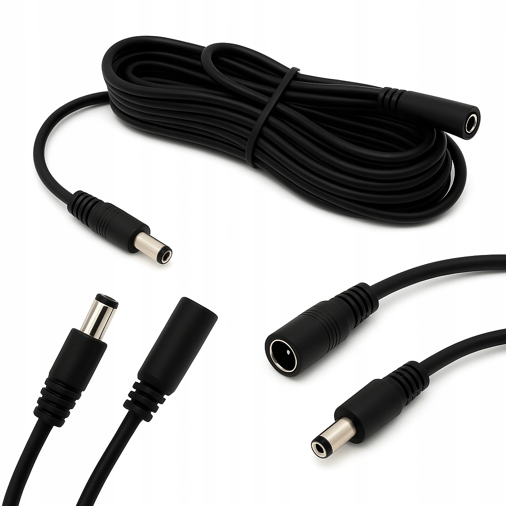 Kabel zasilający Agog EC1 20M kabel przedłużający do kamer monitoringu 20 m