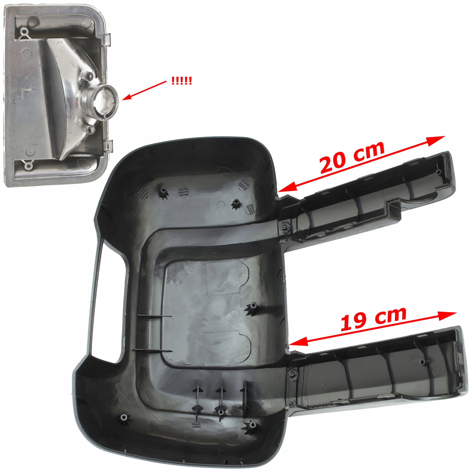 OBUDOWA LUSTERKO LEWA + MIGACZ do Fiat Ducato 06- Numer katalogowy części DA-23345