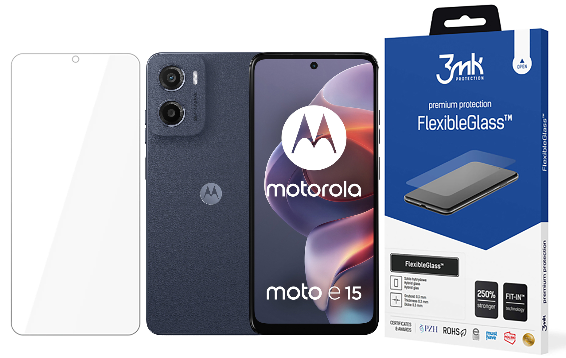 3mk Hybridné sklo Flexibleglass 3MK pre Motorola Moto E15
