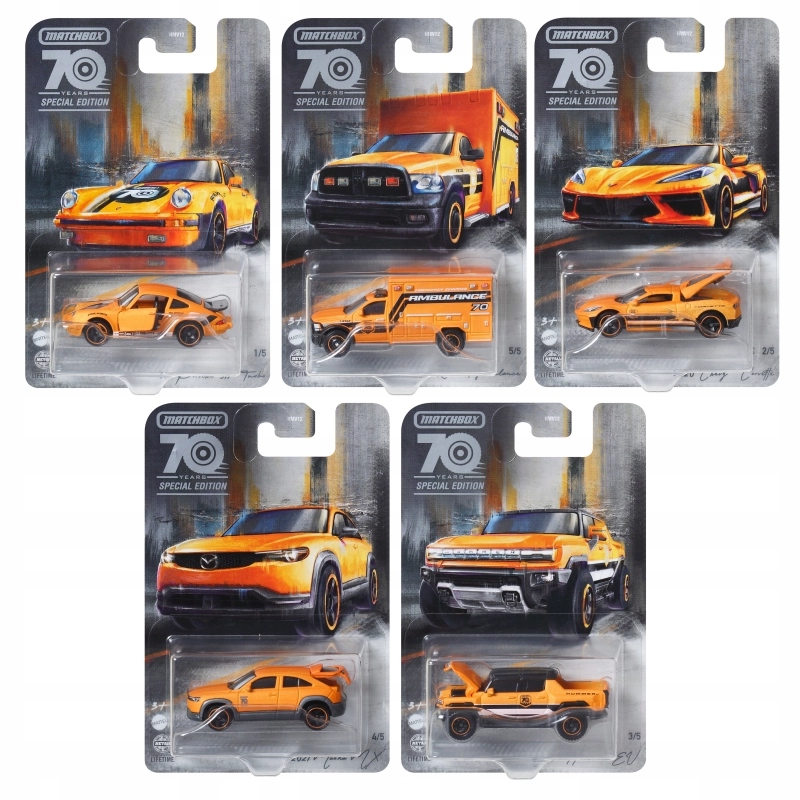 

Matchbox Specjalna Edycja 70-lecie zestaw 5 aut