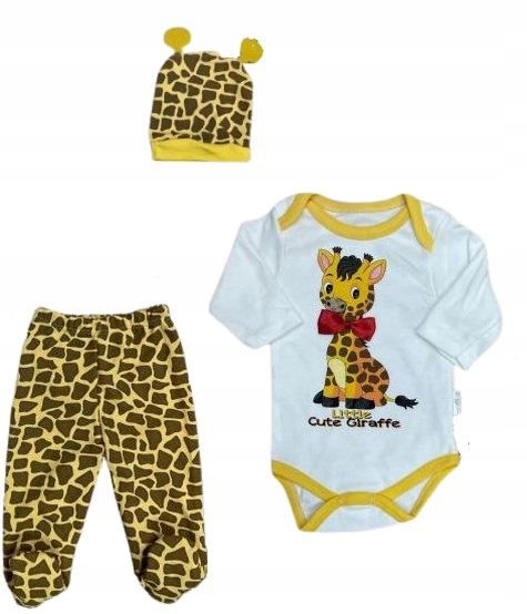 

Trzyczęściowy Komplet Body Półśpiochy Czapka 68-74