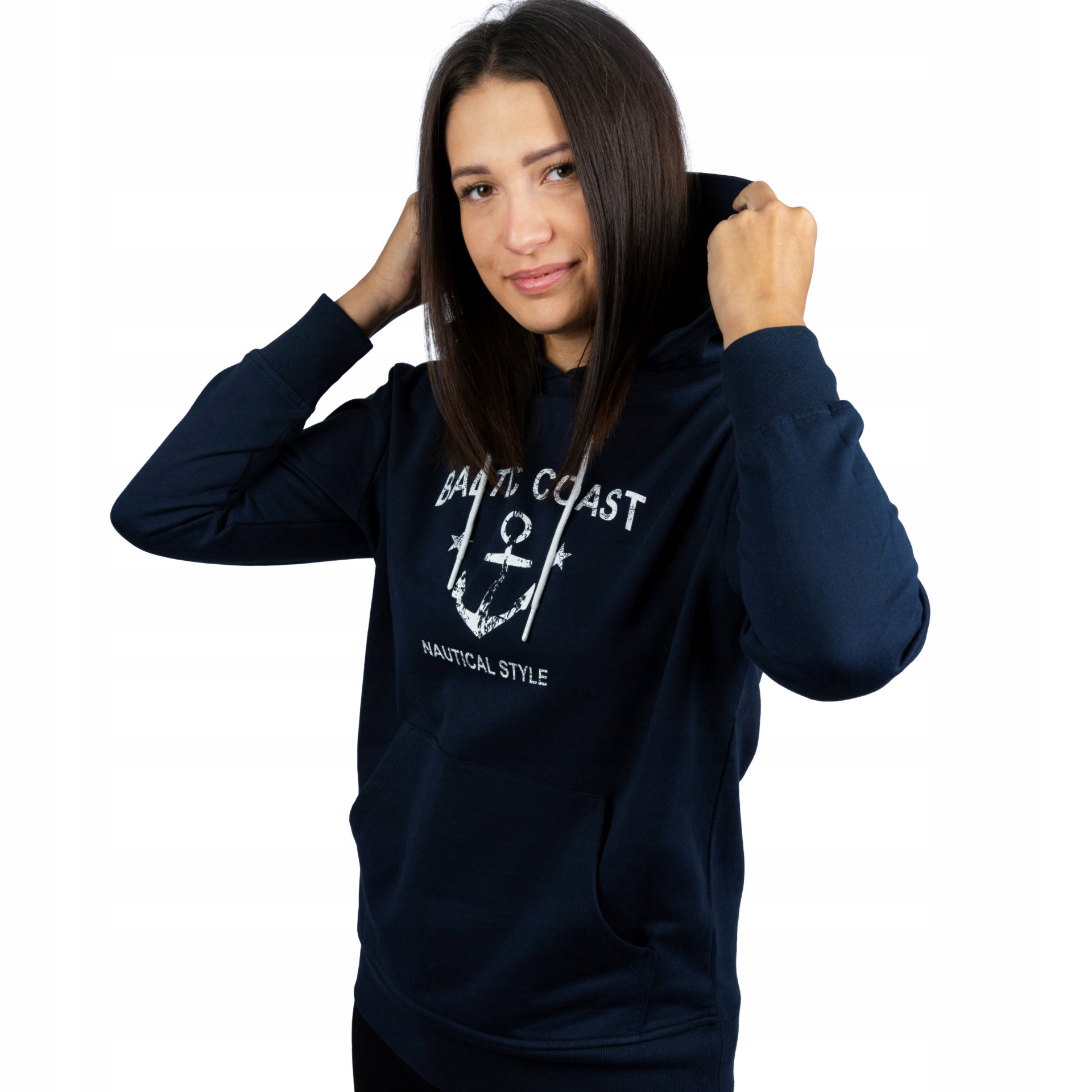 Mikina s klokaní kapsou Captain Mike Baltic Coast námořnická modrá S