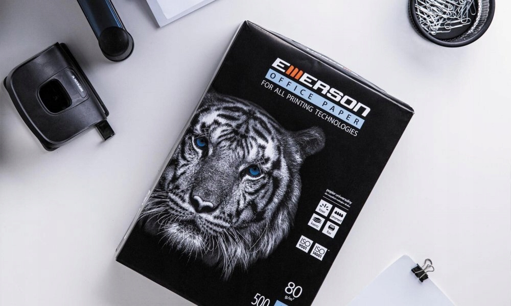 Papier ksero biały do drukarki Emerson A4 80g 5ryz Marka Emerson