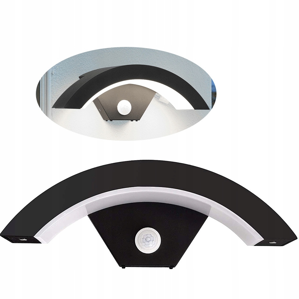 18W Led 6000K Kinkiet zewnętrzny lampa elewacyjna Czujnik Ruchu