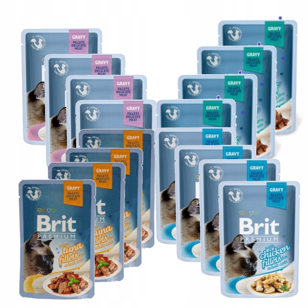 mokré krmivo pro kočky Brit Premium Cat Omáčka MIX 24 x 85 g