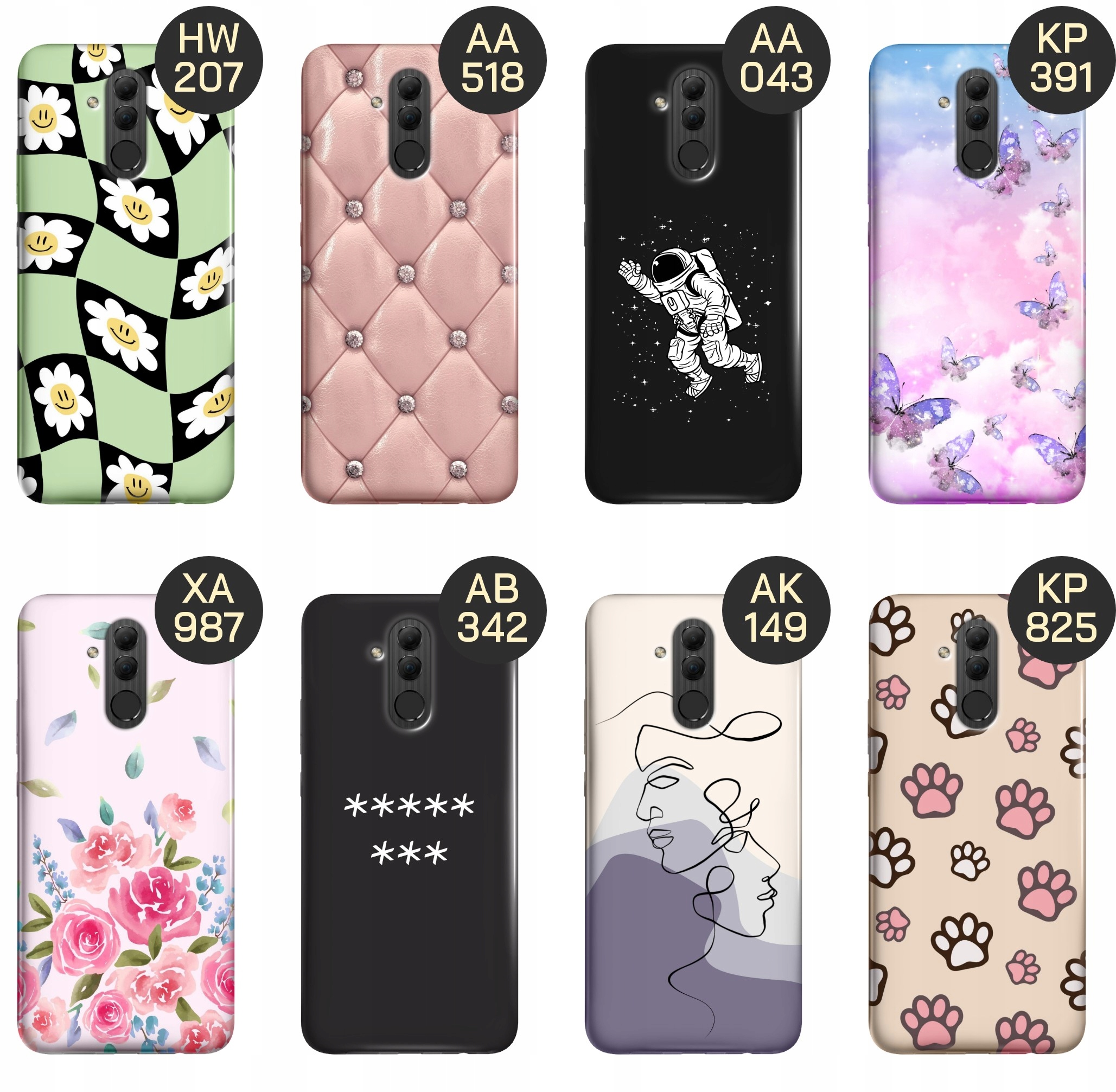 ETUI DO HUAWEI MATE 20 LITE WZORY TOP100 DESIGN Z NADRUKIEM OBUDOWA +SZKŁO Typ plecki